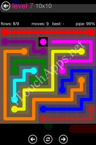 Flow Pink Pack 10 x 10 Level 7 Solution