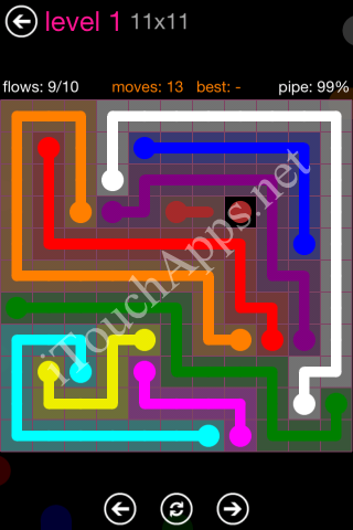 Flow Pink Pack 11 x 11 Level 1 Solution