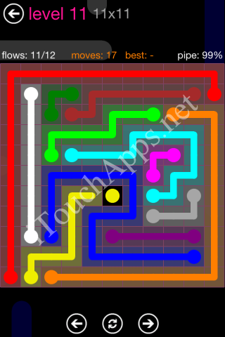 Flow Pink Pack 11 x 11 Level 11 Solution