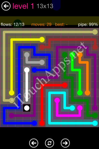 Flow Pink Pack 13 x 13 Level 1 Solution