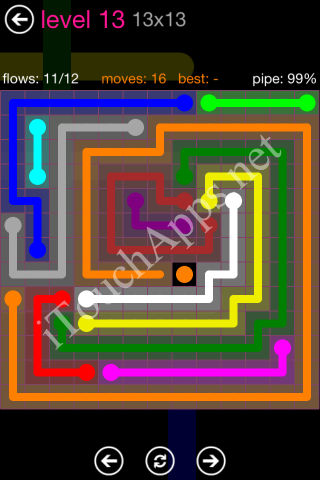 Flow Pink Pack 13 x 13 Level 13 Solution