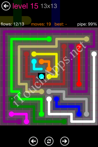 Flow Pink Pack 13 x 13 Level 15 Solution