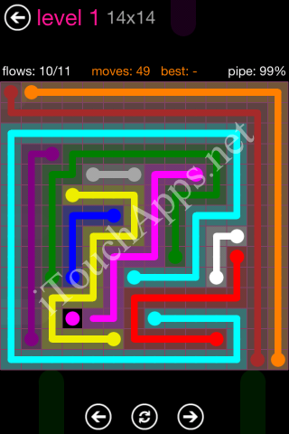 Flow Pink Pack 14 x 14 Level 1 Solution