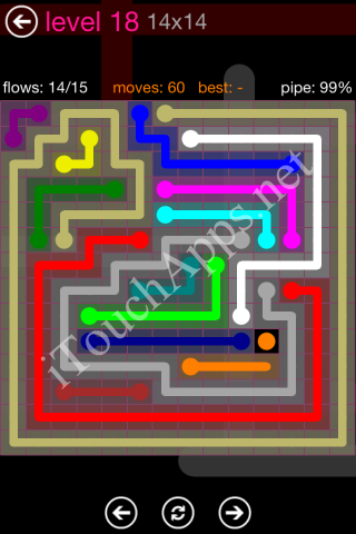 Flow Pink Pack 14 x 14 Level 18 Solution