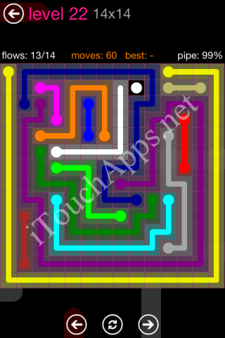 Flow Pink Pack 14 x 14 Level 22 Solution