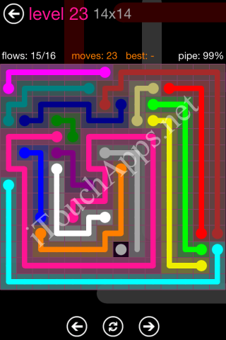 Flow Pink Pack 14 x 14 Level 23 Solution