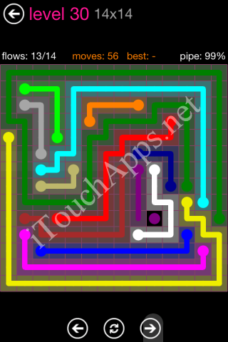 Flow Pink Pack 14 x 14 Level 30 Solution