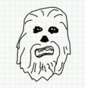Badly Drawn Faces Chewbacca