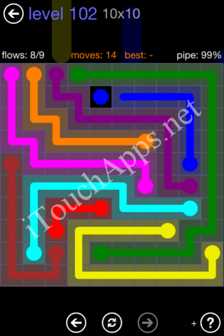 Flow Game 10x10 Mania Pack Level 102 Solution