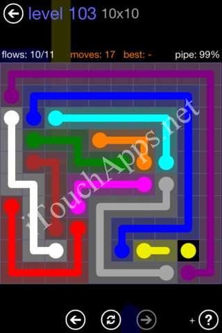Flow Game 10x10 Mania Pack Level 103 Solution