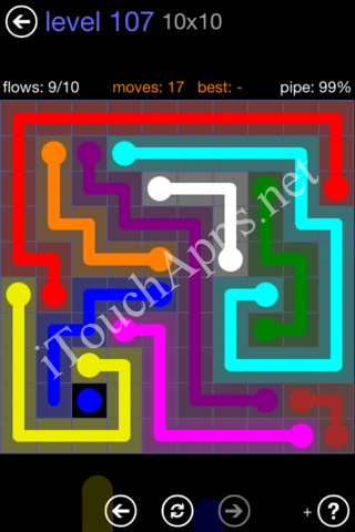 Flow Game 10x10 Mania Pack Level 107 Solution