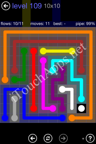 Flow Game 10x10 Mania Pack Level 109 Solution