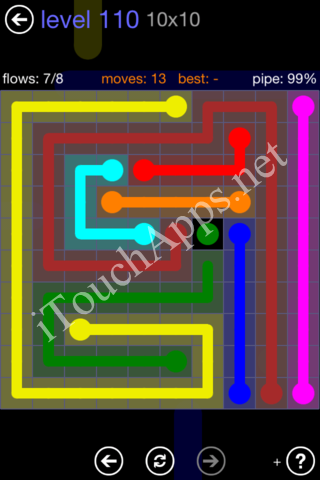 Flow Game 10x10 Mania Pack Level 110 Solution