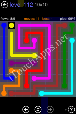 Flow Game 10x10 Mania Pack Level 112 Solution