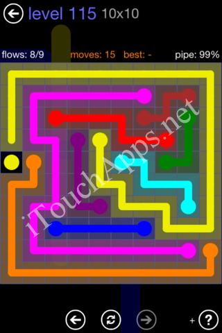 Flow Game 10x10 Mania Pack Level 115 Solution