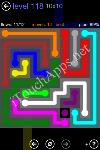 Flow Game 10x10 Mania Pack Level 118 Solution