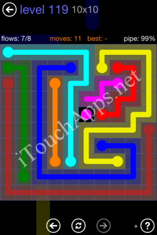 Flow Game 10x10 Mania Pack Level 119 Solution