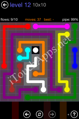 Flow Game 10x10 Mania Pack Level 12 Solution
