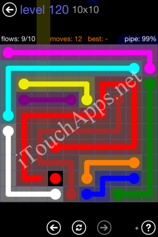 Flow Game 10x10 Mania Pack Level 120 Solution