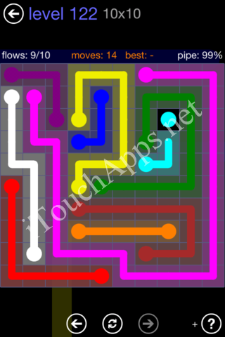 Flow Game 10x10 Mania Pack Level 122 Solution