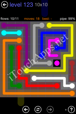Flow Game 10x10 Mania Pack Level 123 Solution