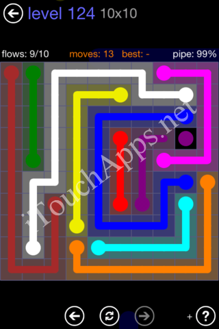 Flow Game 10x10 Mania Pack Level 124 Solution