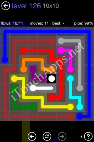 Flow Game 10x10 Mania Pack Level 126 Solution