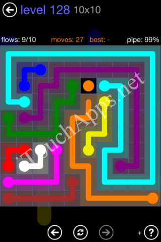 Flow Game 10x10 Mania Pack Level 128 Solution