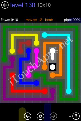 Flow Game 10x10 Mania Pack Level 130 Solution