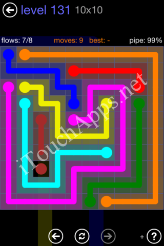 Flow Game 10x10 Mania Pack Level 131 Solution