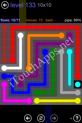 Flow Game 10x10 Mania Pack Level 133 Solution