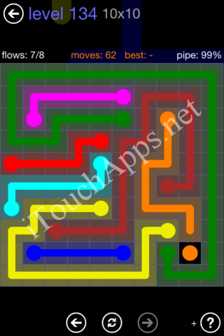 Flow Game 10x10 Mania Pack Level 134 Solution