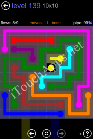 Flow Game 10x10 Mania Pack Level 139 Solution