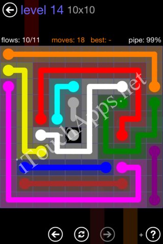 Flow Game 10x10 Mania Pack Level 14 Solution