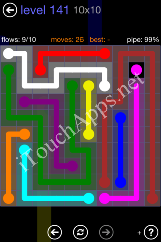 Flow Game 10x10 Mania Pack Level 141 Solution