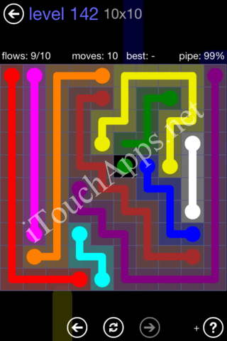 Flow Game 10x10 Mania Pack Level 142 Solution