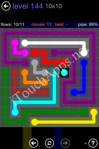 Flow Game 10x10 Mania Pack Level 144 Solution