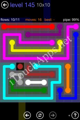 Flow Game 10x10 Mania Pack Level 145 Solution
