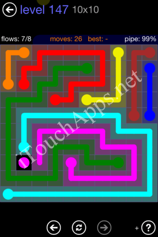 Flow Game 10x10 Mania Pack Level 147 Solution