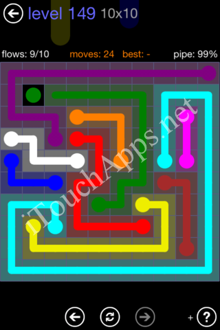 Flow Game 10x10 Mania Pack Level 149 Solution