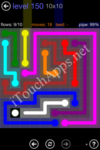 Flow Game 10x10 Mania Pack Level 150 Solution