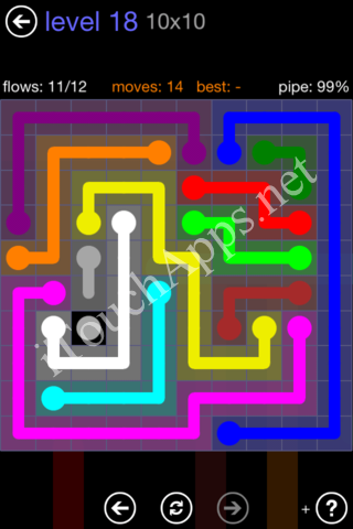Flow Game 10x10 Mania Pack Level 18 Solution