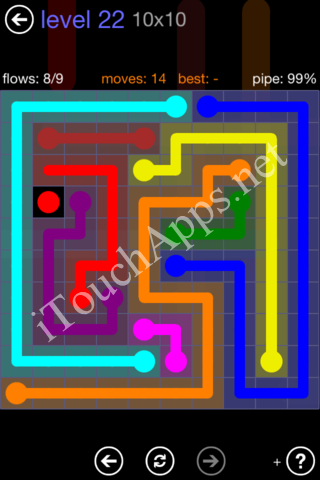 Flow Game 10x10 Mania Pack Level 22 Solution