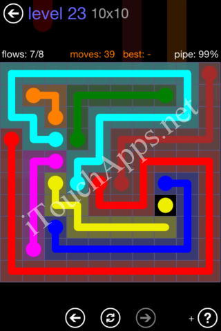 Flow Game 10x10 Mania Pack Level 23 Solution