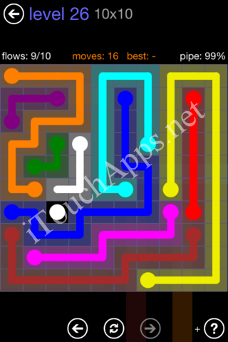 Flow Game 10x10 Mania Pack Level 26 Solution