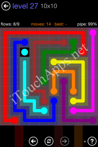 Flow Game 10x10 Mania Pack Level 27 Solution