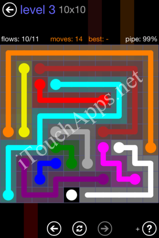 Flow Game 10x10 Mania Pack Level 3 Solution