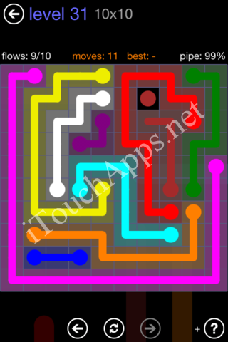 Flow Game 10x10 Mania Pack Level 31 Solution