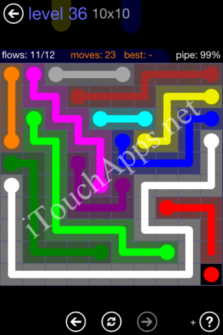 Flow Game 10x10 Mania Pack Level 36 Solution
