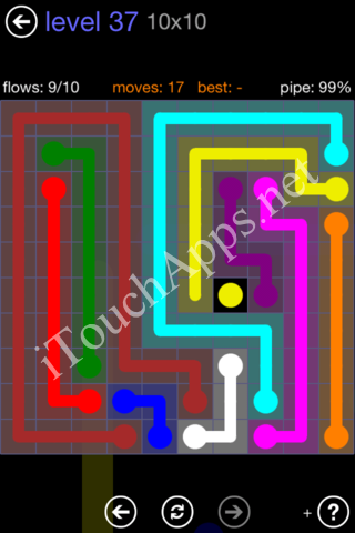 Flow Game 10x10 Mania Pack Level 37 Solution